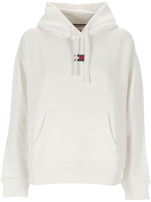 Felpa squadrata con cappuccio e distintivo Tommy Hilfiger | DW0DW17326YBR